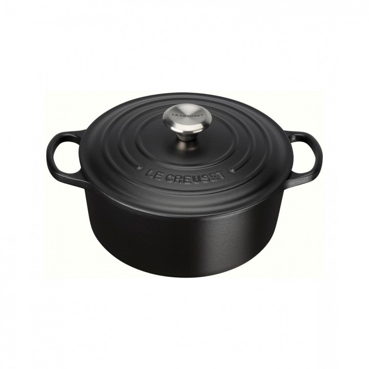 Кастрюля круглая 26 см Чёрный, стальная ручка, Le Creuset, 21177260000430, Чугун