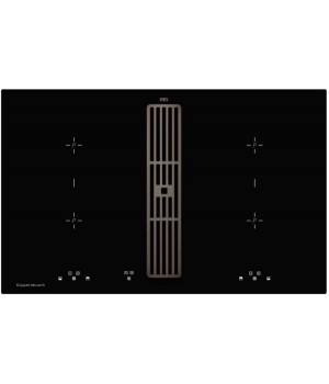 Индукционная варочная панель Kuppersbusch KMI 8500.0 SR Black Chrome с вытяжкой