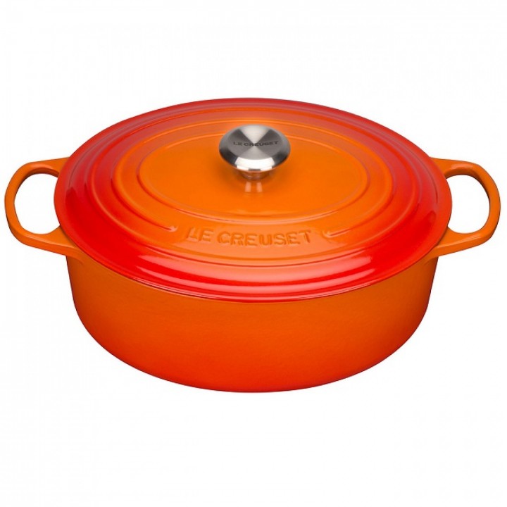 Утятница 27 см Огненная лава, стальная ручка , Le Creuset, 21178270902430, Чугун