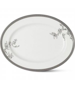 50127203001 Блюдо овальное "Vera Wang Lace Platinum", 35 см, Wedgwood