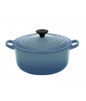 Кастрюля круглая 26 см Голубой, стальная ручка, Le Creuset, 21177264202430, Чугун