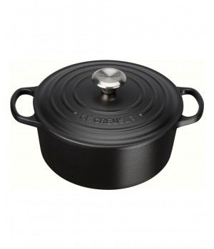 Кастрюля круглая 18 см Чёрный, стальная ручка, Le Creuset, 21177180000430, Чугун