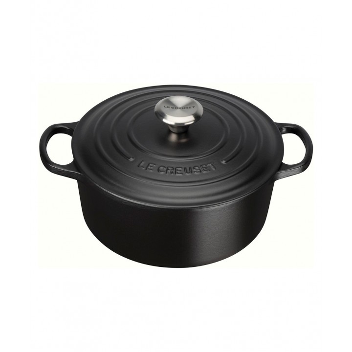 Кастрюля круглая 18 см Чёрный, стальная ручка, Le Creuset, 21177180000430, Чугун