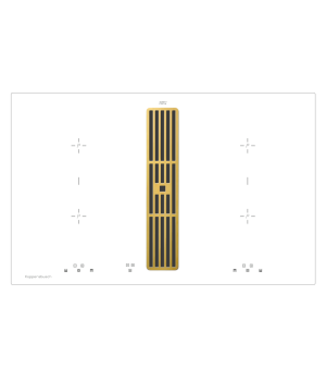 Индукционная варочная панель Kuppersbusch KMI 8500.0 WR Gold с вытяжкой