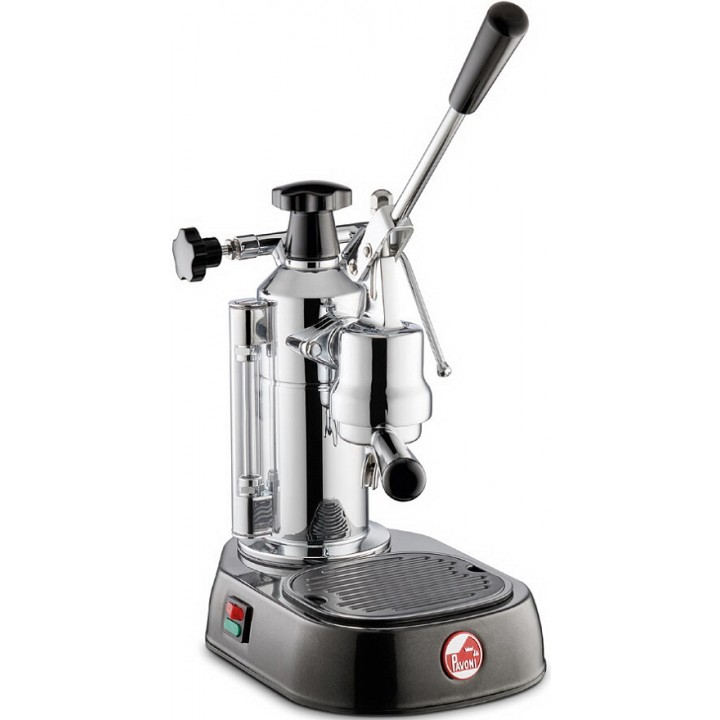 La Pavoni LPLENQ01EU Леверная кофемашина-эспрессо, cерия Europiccola Black Base, нержавеющая сталь+черная база