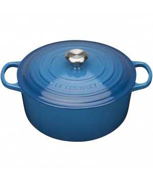 Кастрюля круглая 22 см Марсель, стальная ручка, Le Creuset, 21177222002430, Чугун