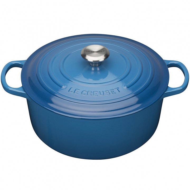 Кастрюля круглая 22 см Марсель, стальная ручка, Le Creuset, 21177222002430, Чугун