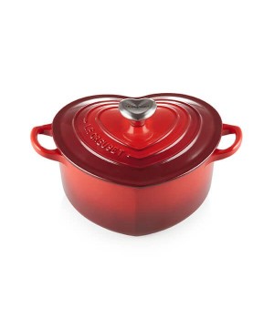 Кастрюля «Сердце» 20 см Вишня, металлическая ручка «Сердце», Le Creuset, 21401200602455, Чугун