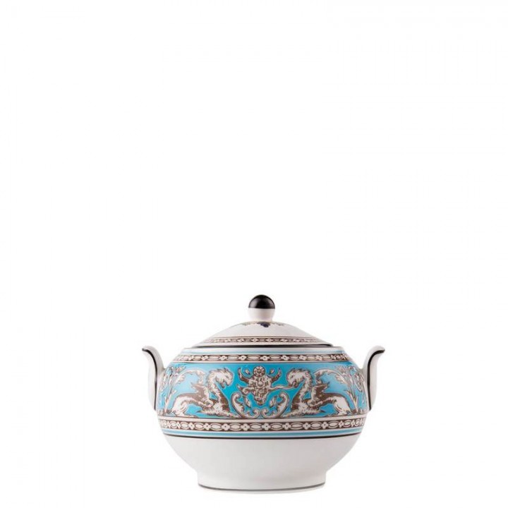 50102606034 Сахарница с крышкой, Florentine Turquoise, Wedgwood, фарфор