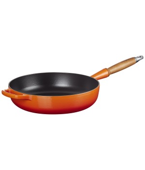 Сотейник с деревянной ручкой 28 см Signature, Огненная лава, LE CREUSET, 20259280900422, чугун