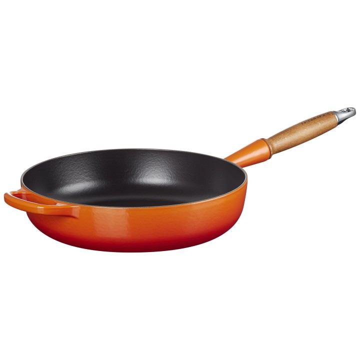 Сотейник с деревянной ручкой 28 см Signature, Огненная лава, LE CREUSET, 20259280900422, чугун