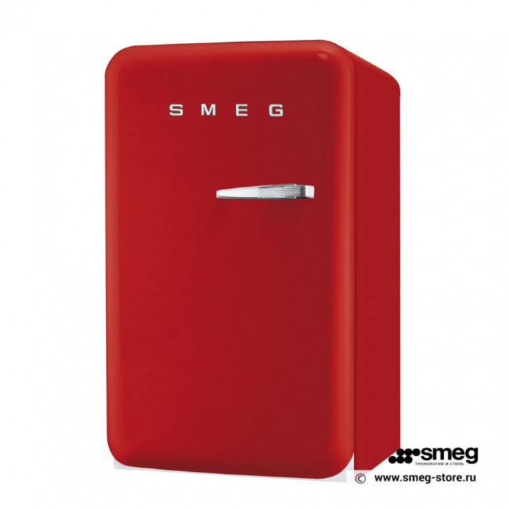 Smeg FAB10LR - отдельностоящий однодверный холодильник красный.