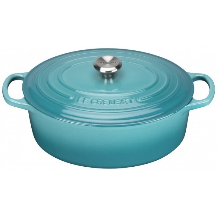 Утятница 27 см Бирюза, стальная ручка , Le Creuset, 21178271702430, Чугун