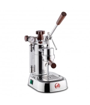 La Pavoni LPLPLH01EU Леверная кофемашина-эспрессо, серия Europiccola Professional, нержавеющая сталь, деревянные ручки