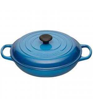 Кастрюля низкая 30 см Марсель, фенольная ручка, светлая эмаль, Le Creuset, 25032302002460, Чугун