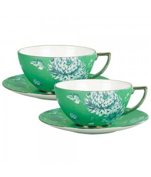 Набор из 6 чайных пар  Jasper Conran, Chinoiserie Green, Wedgwood, фарфор