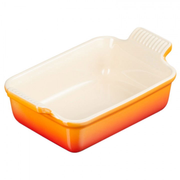 Блюдо прямоугольное Heritage 19 см Огненная лава, Le Creuset, 71102190900001, Керамика