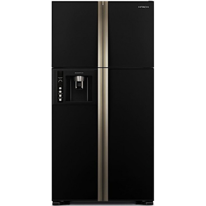 Холодильник Hitachi R-W722 FPU1X GBK черное стекло