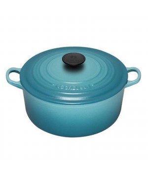 Кастрюля круглая 24 см Бирюза, стальная ручка, Le Creuset, 21177241702430, Чугун