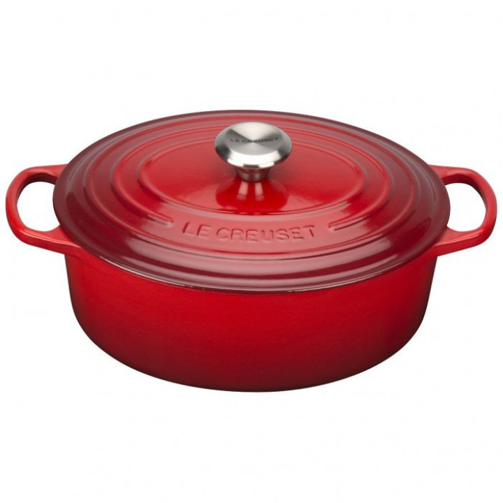 Утятница 29 см Вишня, стальная ручка , Le Creuset, 21178290602430, Чугун